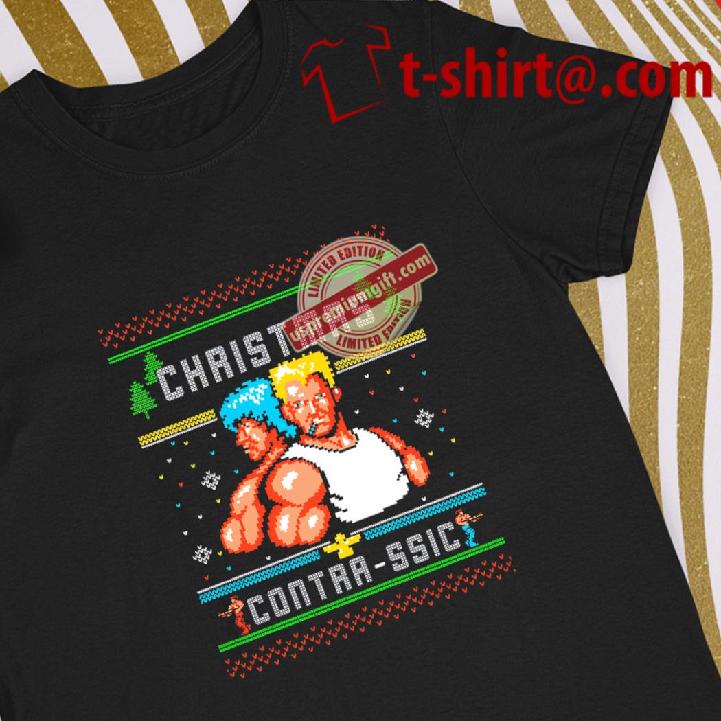 Funny happy Merry Christmas Christmas Contra-ssic ugly gift shirt