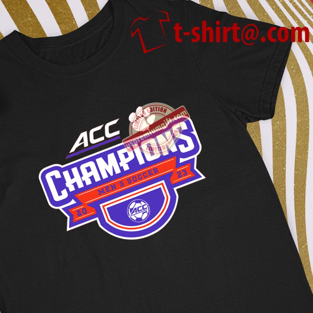 Original clemson Tigers 2023 ACC men's soccer Conference Tournament Champions logo shirt