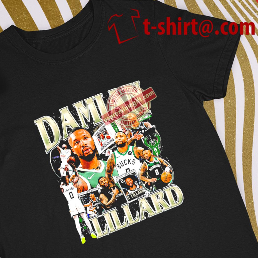Original damian Lillard 0 Milwaukee Bucks basketball player Vintage shirt