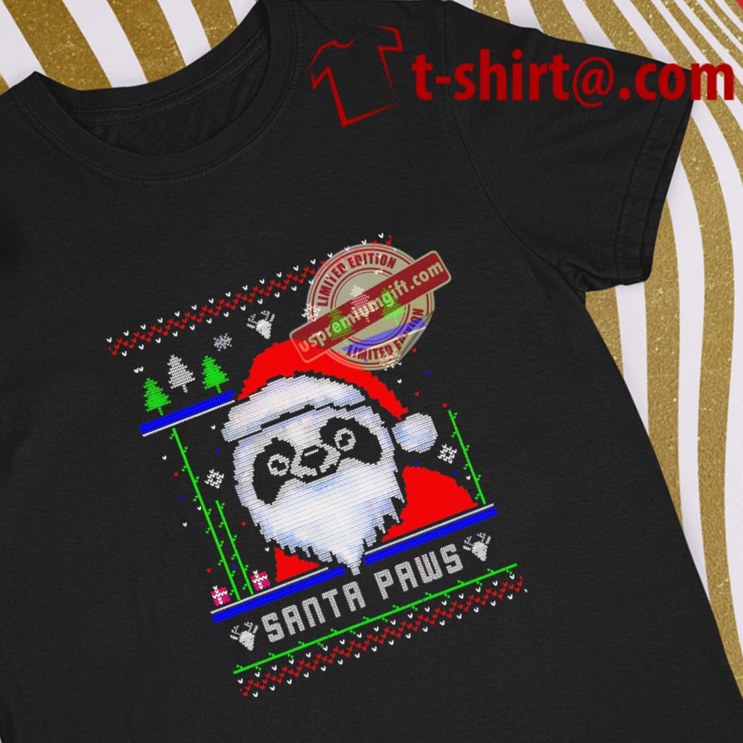 Premium happy Merry Christmas Panda Santa paws ugly gift shirt